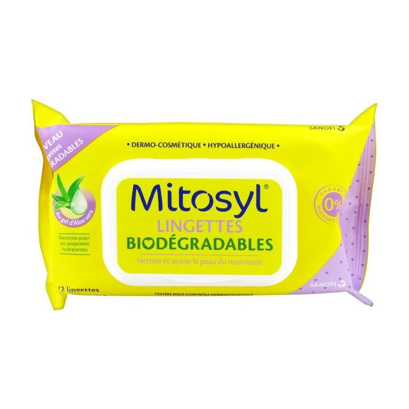 Mitosyl Lingettes Biodégradables Nettoie et apaise la peau - Paramarket