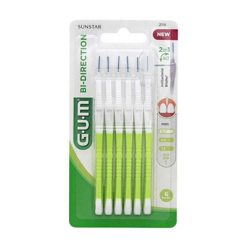 Brossette Interdentaire Bi-Direction 0.7Mm 2114 de Gum Sunstar