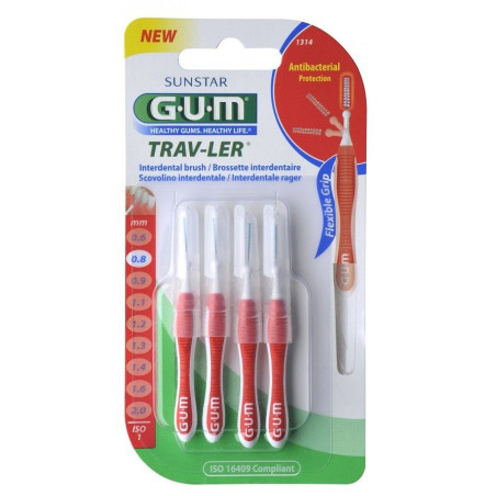 Brossette Interdentaire Trav-Ler 0.8Mm 1314 de Gum Sunstar