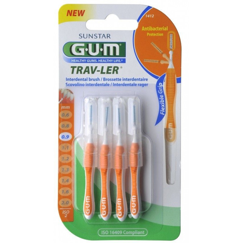 Brossette Interdentaire Trav-Ler 0.9Mm 1412 de Gum Sunstar