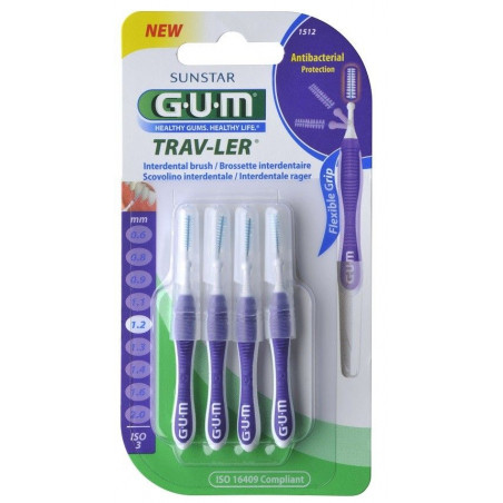 Brossette Interdentaire Trav-Ler 1.2Mm 1512 de Gum Sunstar