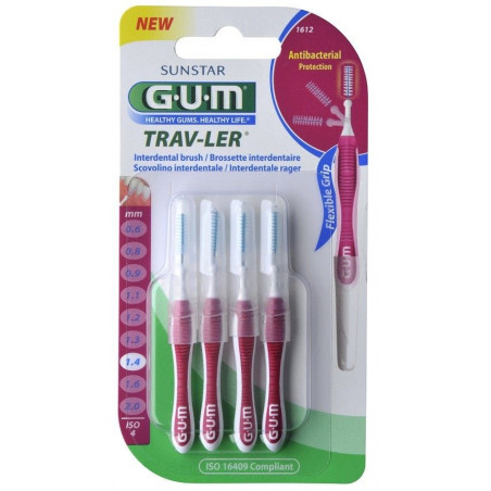 Brossette Interdentaire Trav-Ler 1.4Mm 1612 de Gum Sunstar