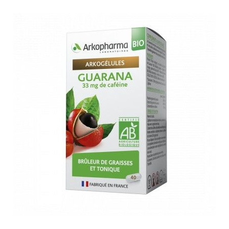 ARKOGELULES GUARANA BIO Brûleur de graisses et Tonus