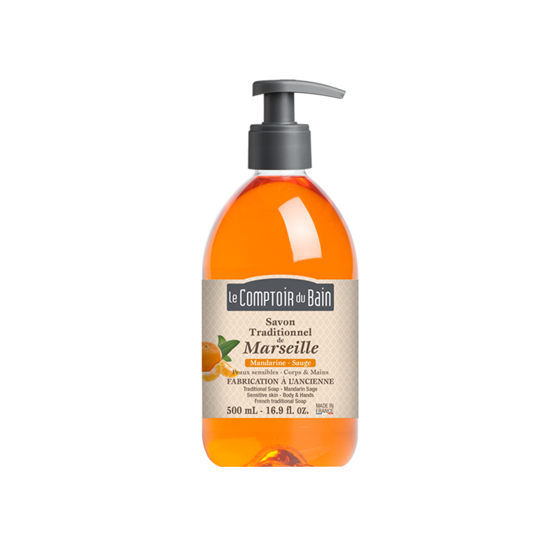 Savon Traditionnel de Marseille Mandarine Sauge