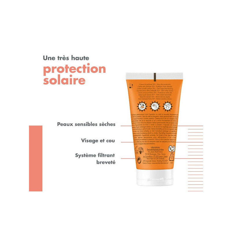 Avene Solaire SPF50+ Cr ss parfum - Paramarket
