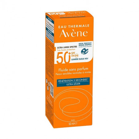 Avene Solaire SPF50+ Fluide ss parfum - Parmarket