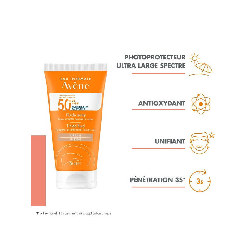 Avene Solaire SPF50+ Fluide Teintée - Paramarket