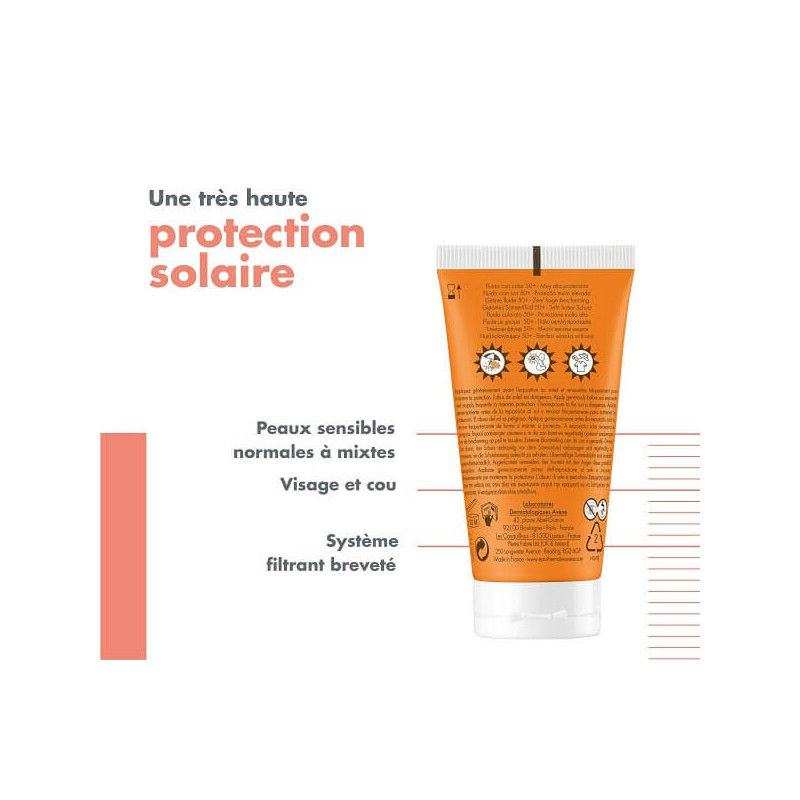 Avene Solaire SPF50+ Fluide Teintée - Paramarket
