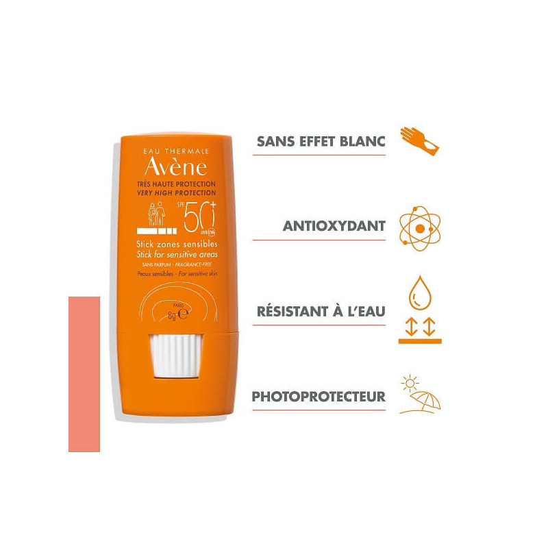 SOLAIRE SPF50+ Stick Zones Sensibles - Paramarket