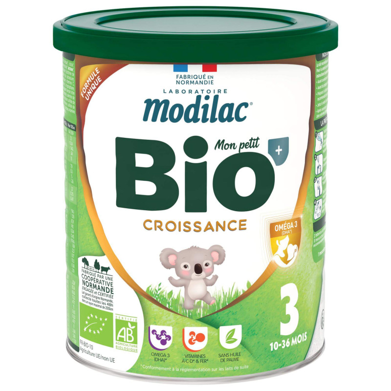Lait Bio 3+ Croissance du laboratoire Français Modilac - Paramarket