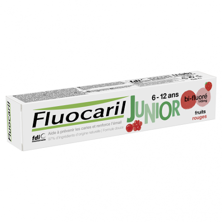 Fluocaril Dentifrice Junior 7 à 12 ans Fruits Rouges - Paramarket