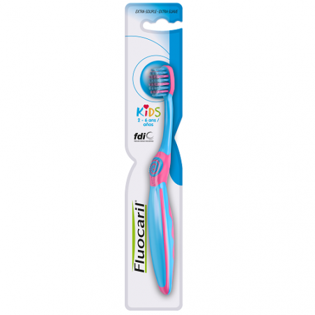 Fluocaril Brosse à dents manuelle Kids 2-6 ans extra-souple - Paramarket