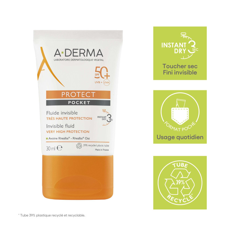 A-derma Protect SPF50+Fluide Invisible Pocket - Paramarket