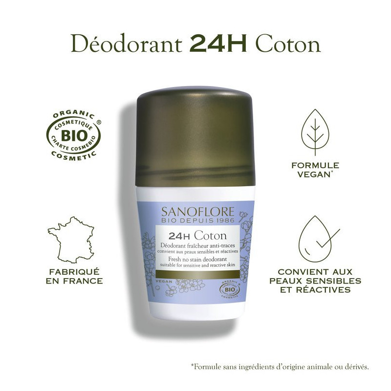 Sanoflore Déodorant Coton 24h - Paramarket