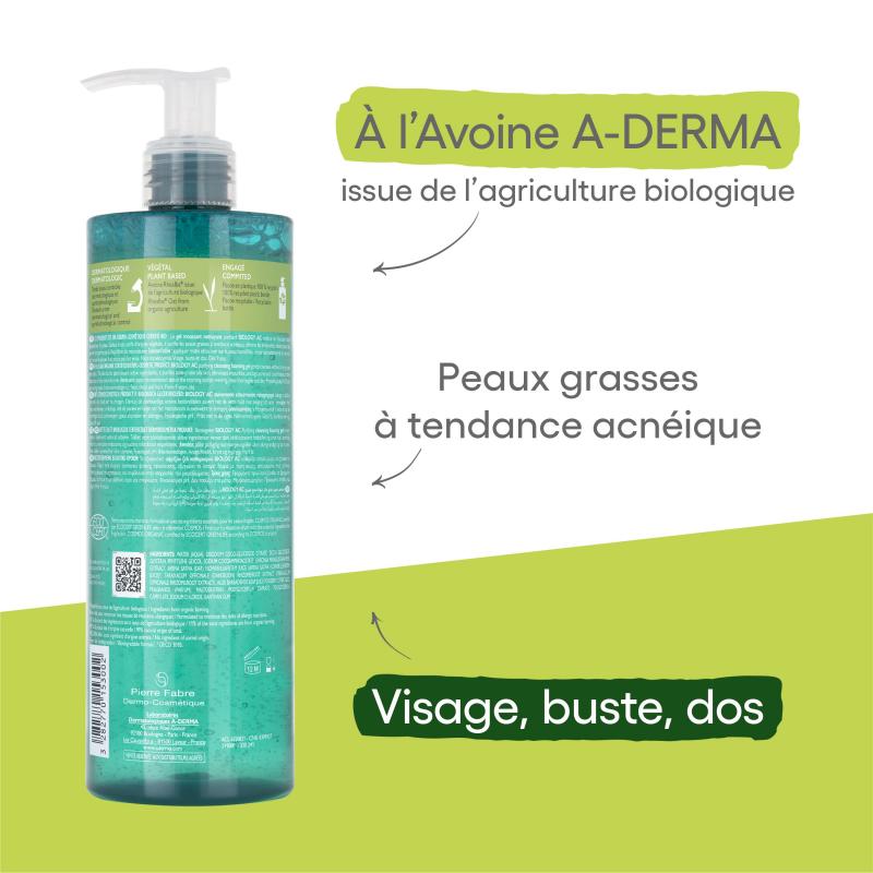 A-DERMA BIOLOGY AC Gel moussant 400ml - Paramarket