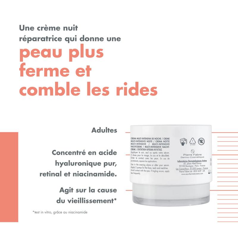 AVENE HYALURON ACTIV B3 Crème nuit - Paramarket