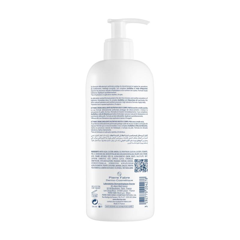 Ducray Ictyane Crème émolliente nutritive flacon pompe – Paramarket.com