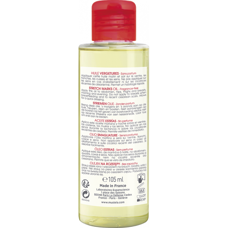 Mustela Maternité Huile vergetures certifié bio – Paramarket.com
