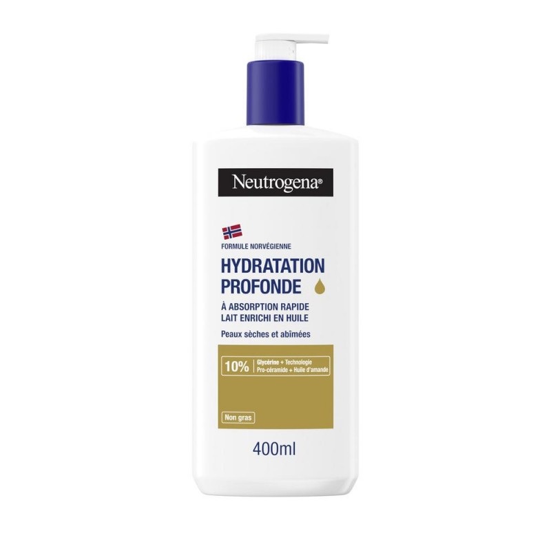 Neutrogena Lait à Absorption Rapide Hydratation Profonde Enrichi En Huile - Paramarket.com