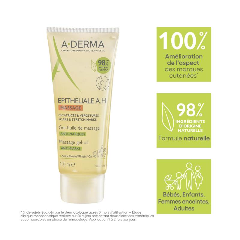 A-Derma Epitheliale A.H Massage Gel-Huile De Massage Anti-Marques – Paramarket.com