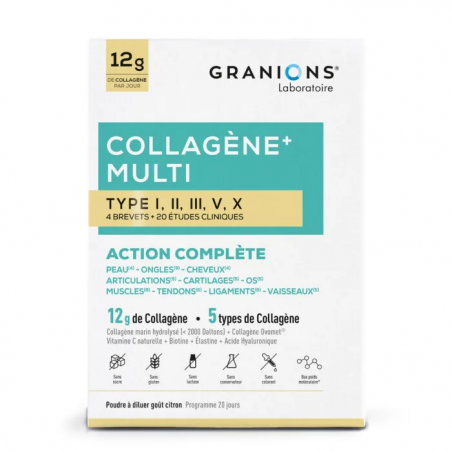 Granions Collagène+ Multi type I, II, III, V, X Poudre – Paramarket.com Granions Collagène+ Multi type I, II, III, V, X Poudre – Paramarket.com