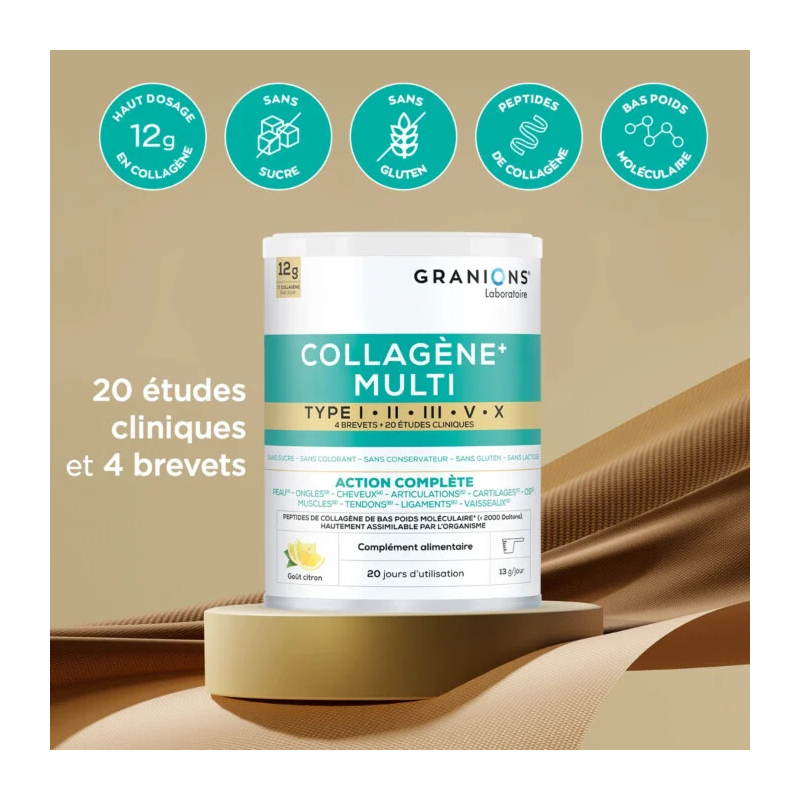 Granions Collagène+ Multi type I, II, III, V, X Poudre – Paramarket.com
