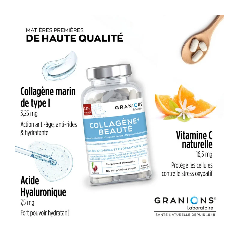 Granions Collagene+ Beauté 3.25g Gout Cerise – Paramarket.com