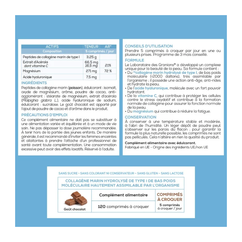 Granions Collagene+ Beauté 3.25g Gout Chocolat – Paramarket.com