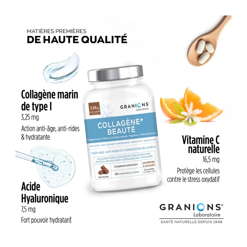 Granions Collagene+ Beauté 3.25g Gout Chocolat – Paramarket.com