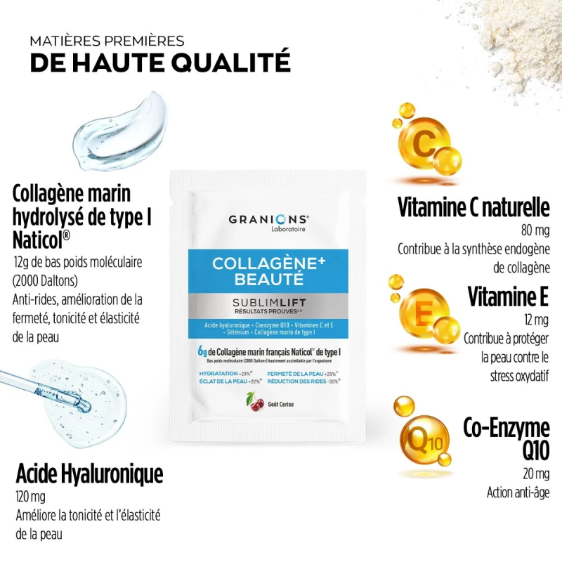 Granions Collagene+ Sublimlift Sachet 12g Gout cerise - Paramarket.com