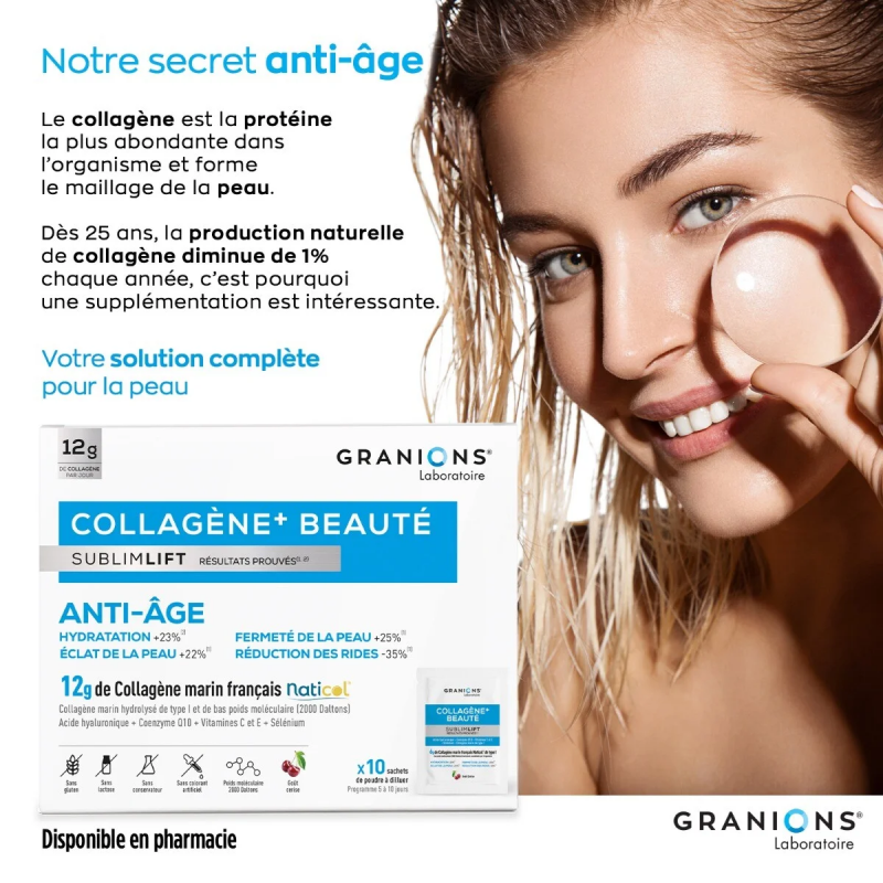 Granions Collagene+ Sublimlift Sachet 12g Gout cerise - Paramarket.com