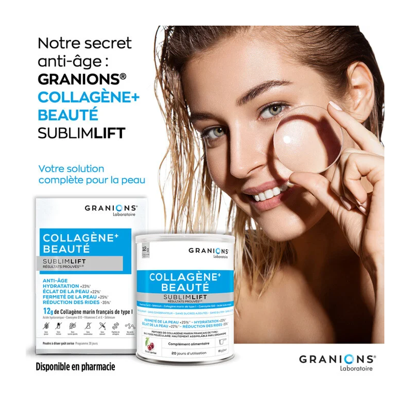 Granions Collagene+ Sublimlift Beauté Poudre Gout Cerise – Paramarket.com