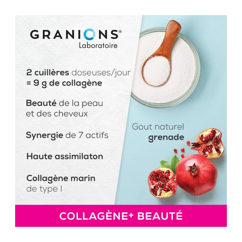 Granions Collagene+ Beauté 9g Gout Grenade – Paramarket.com