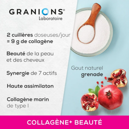 Granions Collagene+ Beauté 9g Gout Grenade – Paramarket.com Granions Collagene+ Beauté 9g Gout Grenade – Paramarket.com