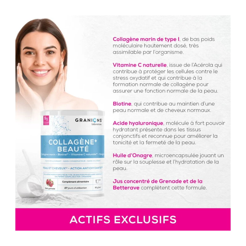 Granions Collagene+ Beauté 9g Gout Grenade – Paramarket.com
