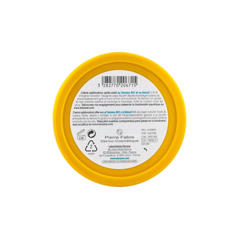 Klorane Crème sublimatrice après-soleil au Tamanu bio et Monoï – Paramarket.com