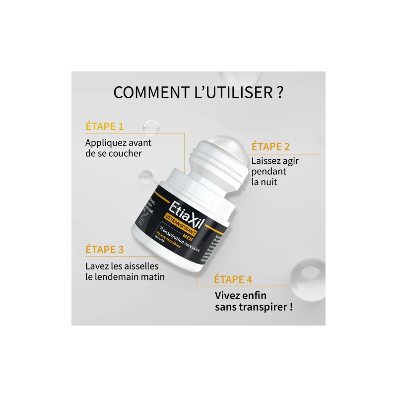 Etiaxil Détranspirant Men Peaux Sensibles Roll-On – Paramarket.com