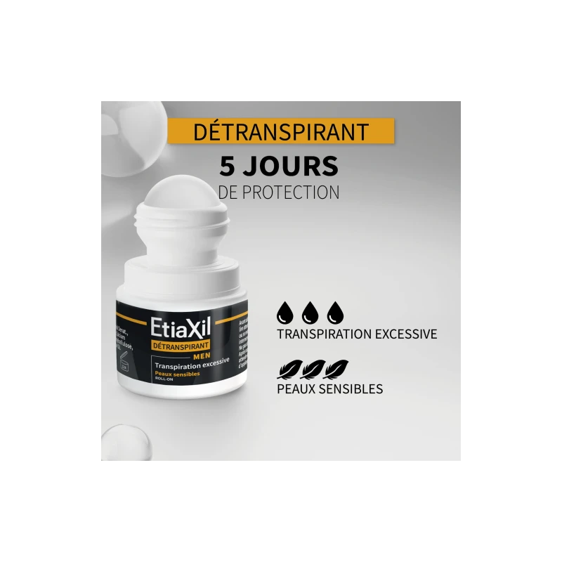 Etiaxil Détranspirant Men Peaux Sensibles Roll-On – Paramarket.com