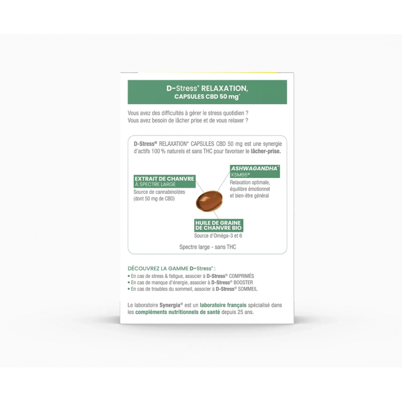 Synergia D-Stress Relaxation CBD & Ashwagandha – Paramarket.com