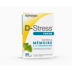 Synergia D-Stress Focus Soutient la mémoire & la concentration – Paramarket.com