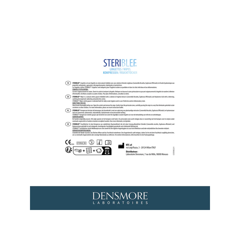 Densmore Steriblef Lingettes Nettoyage perioculaire – Paramarket.com