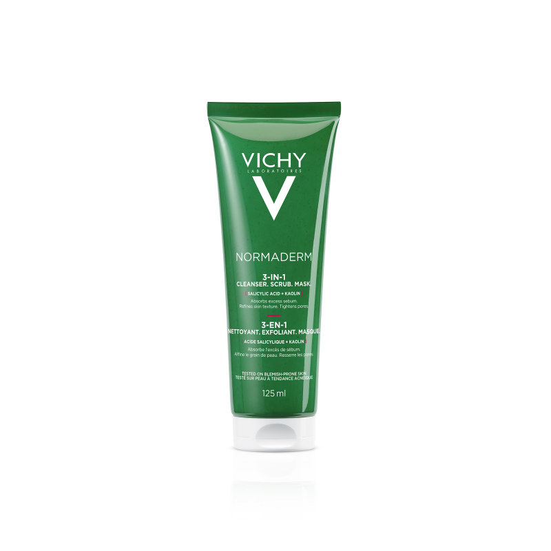 Vichy Normaderm 3 en 1 Nettoyant Exfoliant Masque - Paramarket.com