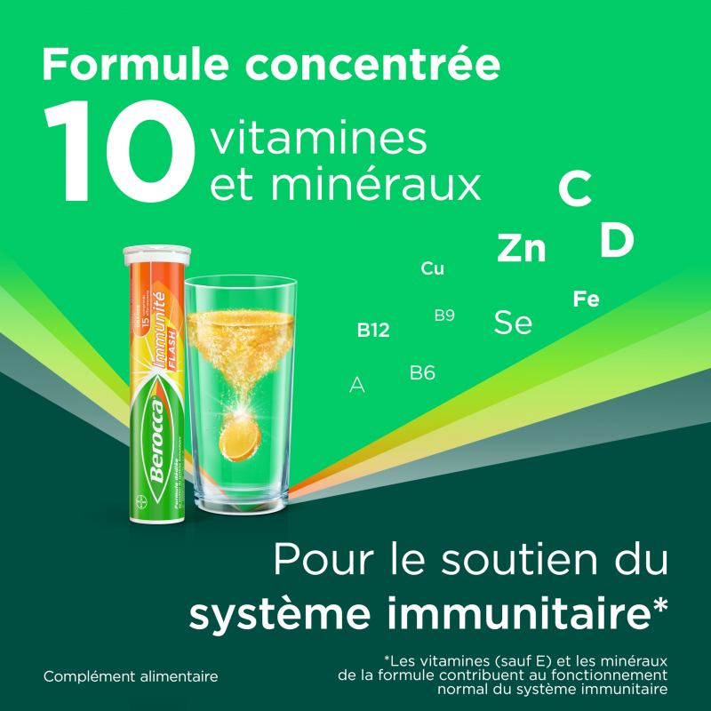 Berocca Immunite Flash comprimés effervescents – Paramarket.com