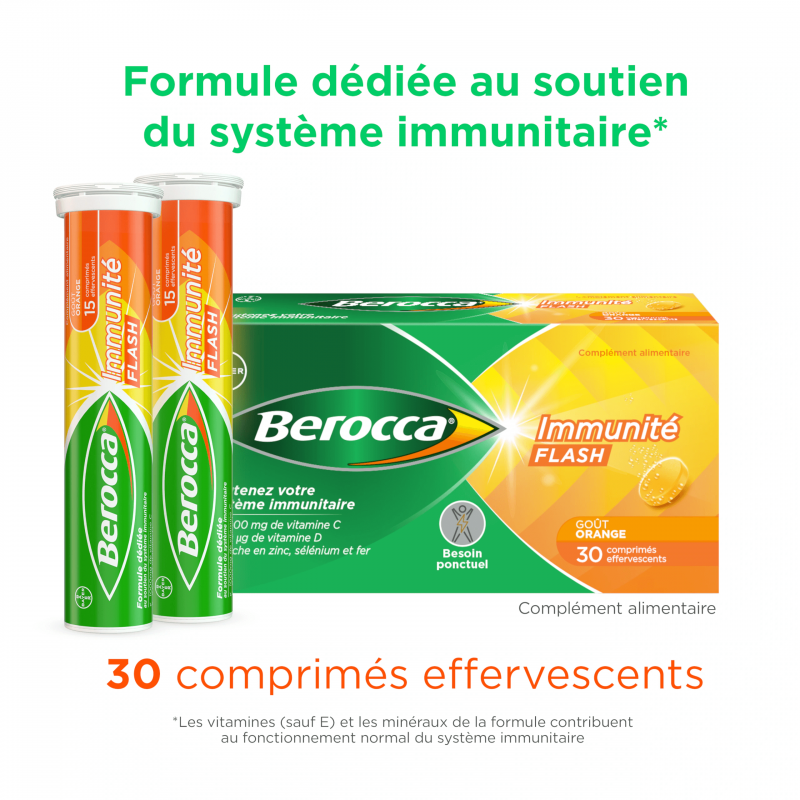 Berocca Immunite Flash comprimés effervescents – Paramarket.com