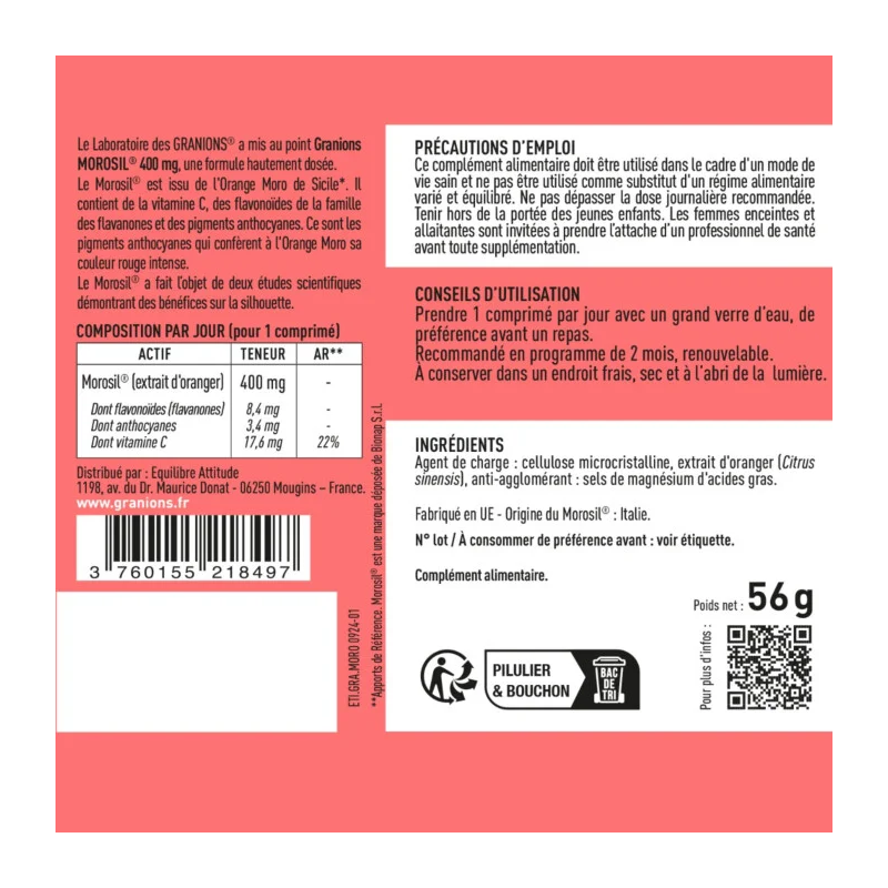 Granions Morosil 400mg Comprimés - Paramarket.com