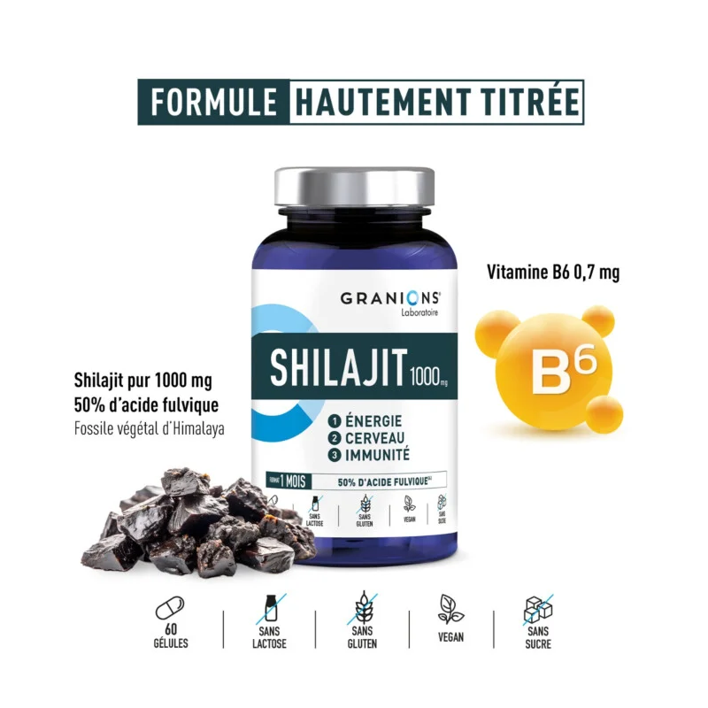Granions Shilajit 1000mg Gélules - Paramarket.com