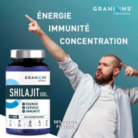 Granions Shilajit 1000mg Gélules - Paramarket.com
