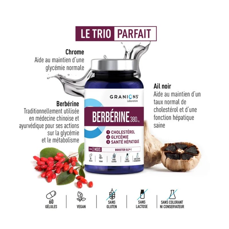 Granions Berberine 380mg Gélules - Paramarket.com