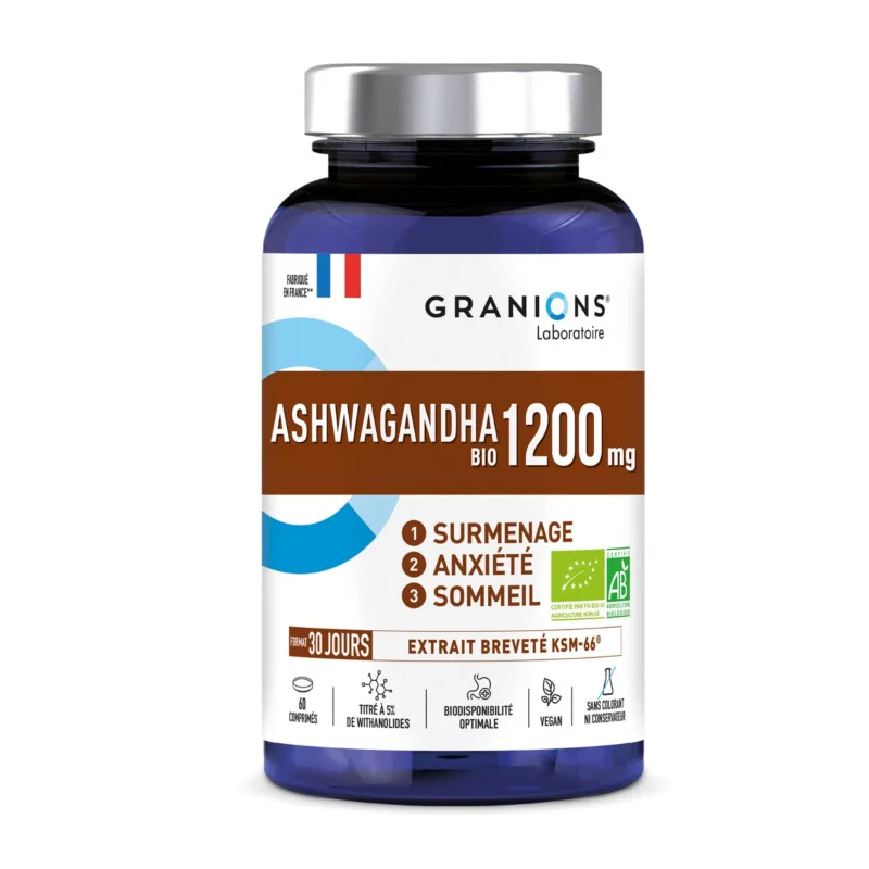 Granions Ashwagandha Bio 1200mg Comprimés – Paramarket.com