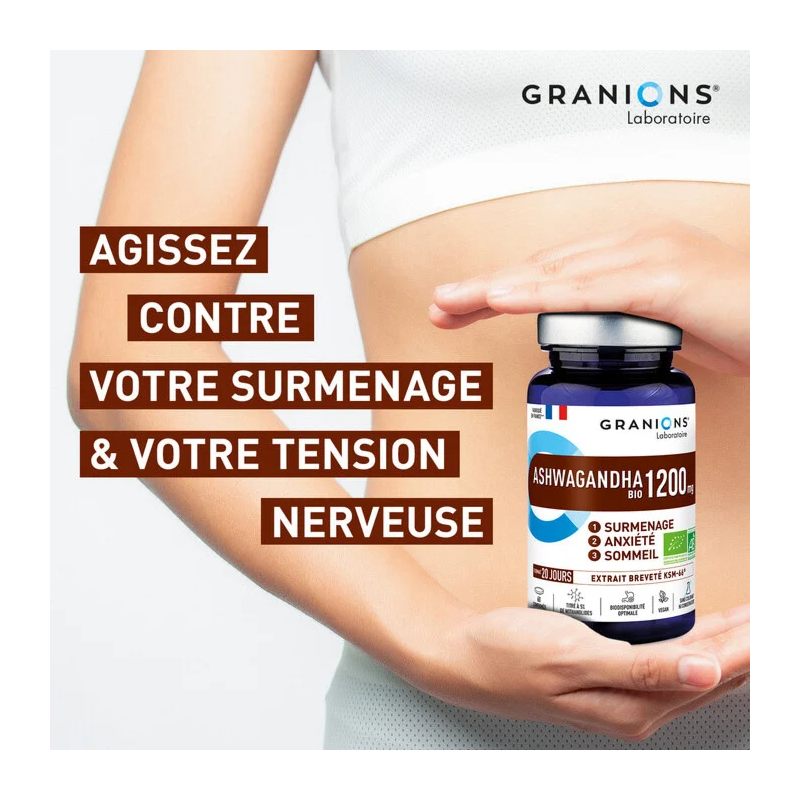 Granions Ashwagandha Bio 1200mg Comprimés – Paramarket.com